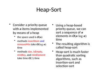 priority queue and heaps detailed description | PPT