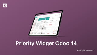 www.cybrosys.com
Priority Widget Odoo 14
 