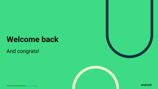 This work is licensed under the Apache 2.0 License
Welcome back
And congrats!
 