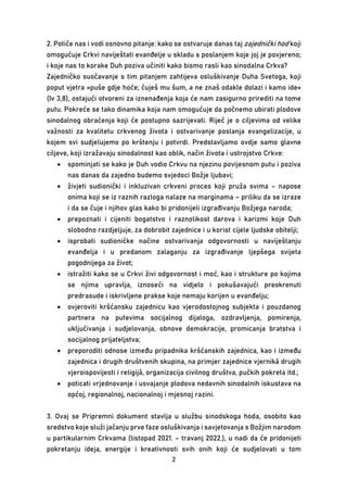 Pripremni dokument za Opću crkvenu sinodu 2021.-2023. | PDF