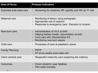 Quality improvement in reproductive, maternal, newborn and child health ...