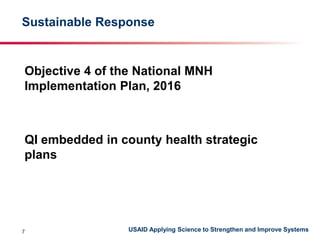 Quality improvement in reproductive, maternal, newborn and child health ...