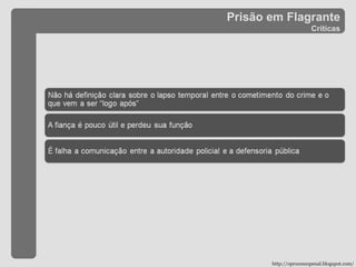 Prisão em Flagrante Críticas http://oprocessopenal.blogspot.com/ 