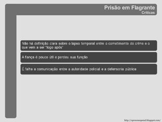 Prisão em Flagrante Críticas http://oprocessopenal.blogspot.com/ 
