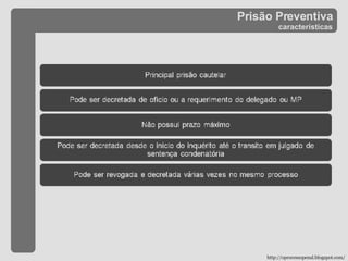 Prisão Preventiva características http://oprocessopenal.blogspot.com/ 