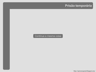 Continua a mesma coisa http://oprocessopenal.blogspot.com/ Prisão temporária 