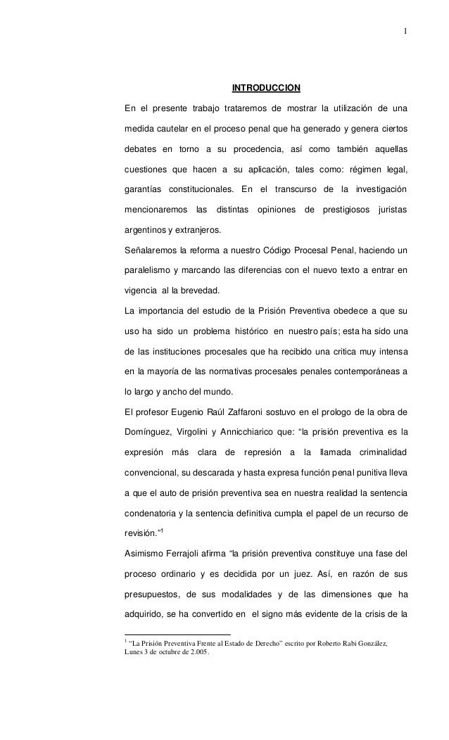 Prision Preventiva Argentina