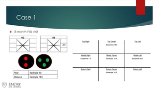 Case 1
 8-month F/U visit
 