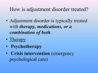 Characteristics of Adjustment Disorders & Characteristics of Post ...