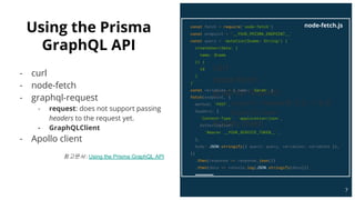 Prisma api kick off: React-Native Seoul meetup | PPT image.