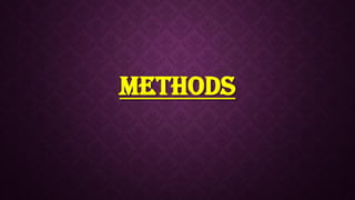Methods
 