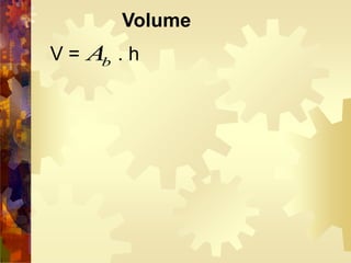 Volume
V = . hbA
 
