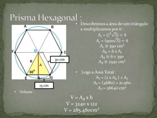 30 cm

15 cm
• Volume :

V = AB x h
V = 3240 x 122
V = 285.480cm³

 