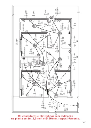 2
8
#1,5
ø16
#1,5
#1,5
ø16
107
Os condutores e eletrodutos sem indicação
na planta serão: 2,5 mm2
e ø 20 mm, respectivamente.
 