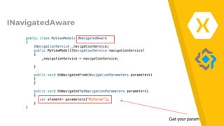 INavigatedAware
Get your param
 