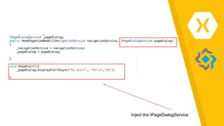 Inject the IPageDialogService
 