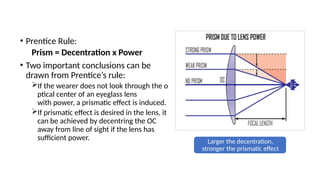 Prentice Rule Formula Examples Prism and Its Uses in Ophthalmic Dispensing | PPTX