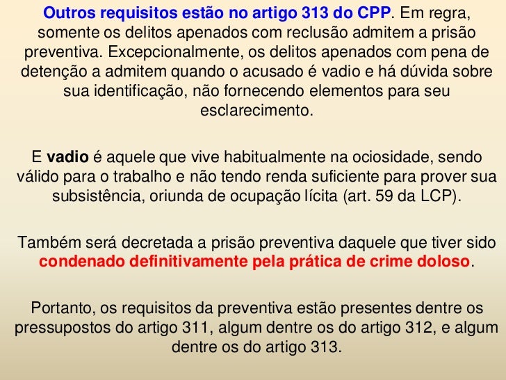 Artigo 312 cpp