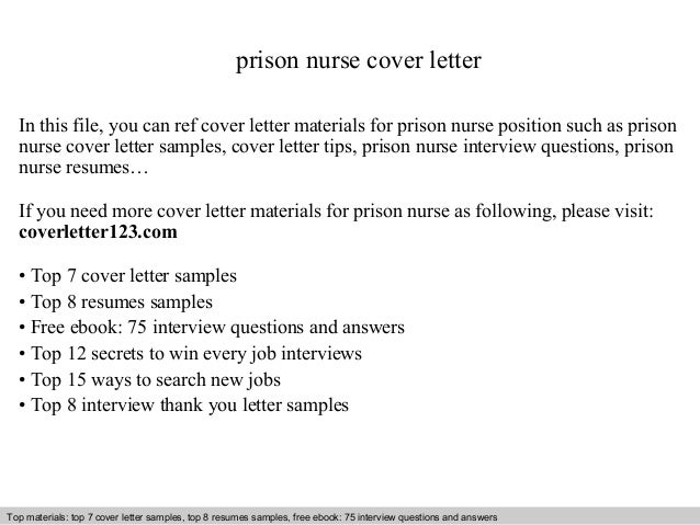 prison nurse cover letter nursing resume cover letter sample