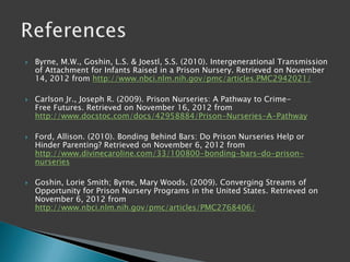 Disadvantages of prison nurseries image