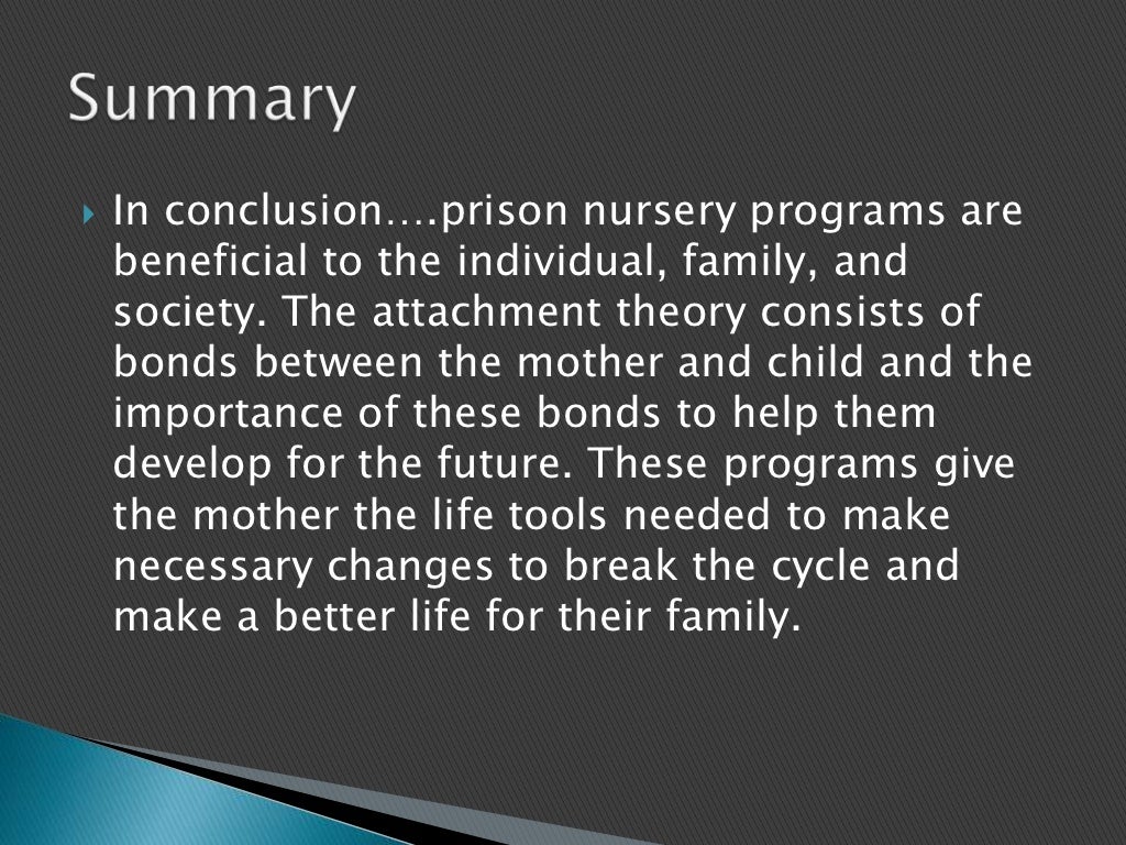 Benefits of prison nurseries image