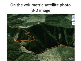 On the volumetric satellite photo
(3-D image)
 