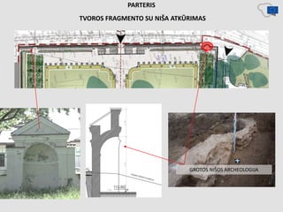 TVOROS FRAGMENTO SU NIŠA ATKŪRIMAS
GROTOS NIŠOS ARCHEOLOGIJA
PARTERIS
 