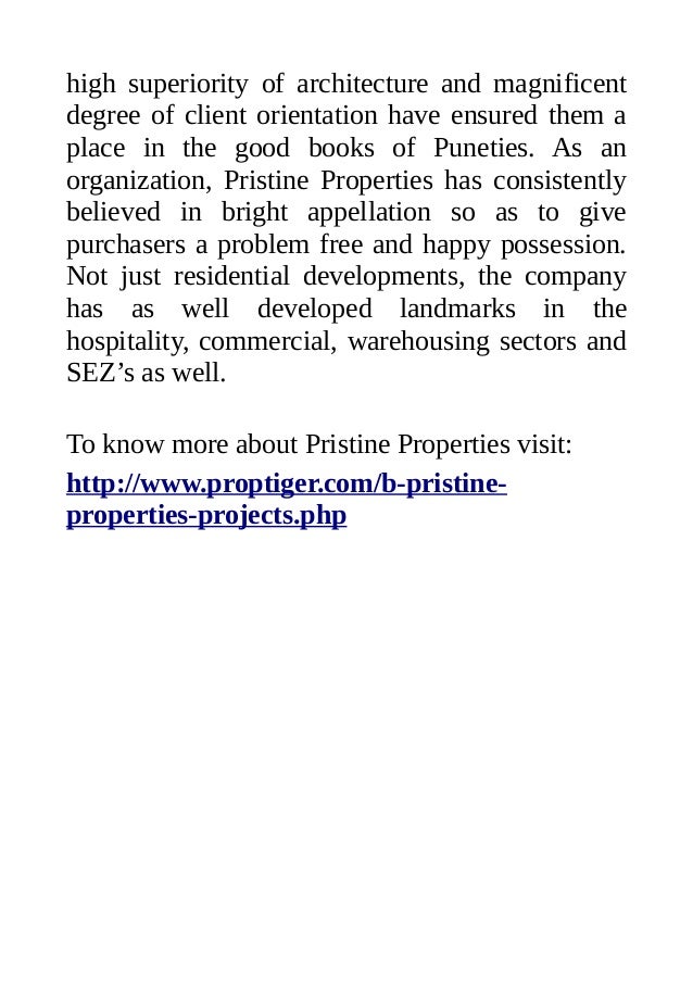 Pune Real Estate Witnessing The Growth in Market With Pristine Proper…