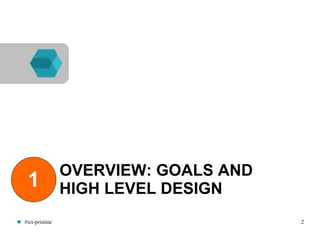 OVERVIEW: GOALS AND
HIGH LEVEL DESIGN
2
1
#ict-pristine
 