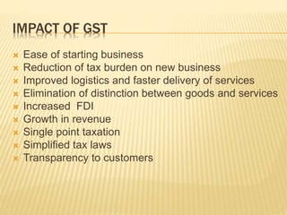 MEDIA
 Impact under GST
Service tax (15%) and Entertainment tax (7%) to be subsumed
into GST (18-20%)
Multiplex chains wi...