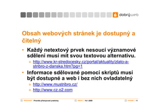 Pravidla přístupnosti prakticky