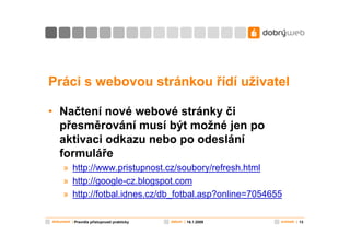 Pravidla přístupnosti prakticky