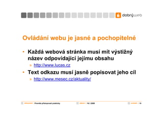 Pravidla přístupnosti prakticky