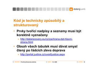 Pravidla přístupnosti prakticky