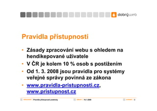 Pravidla přístupnosti prakticky