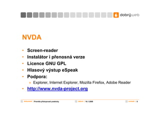 Pravidla přístupnosti prakticky