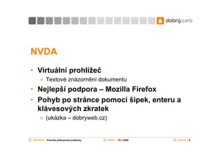 Pravidla přístupnosti prakticky