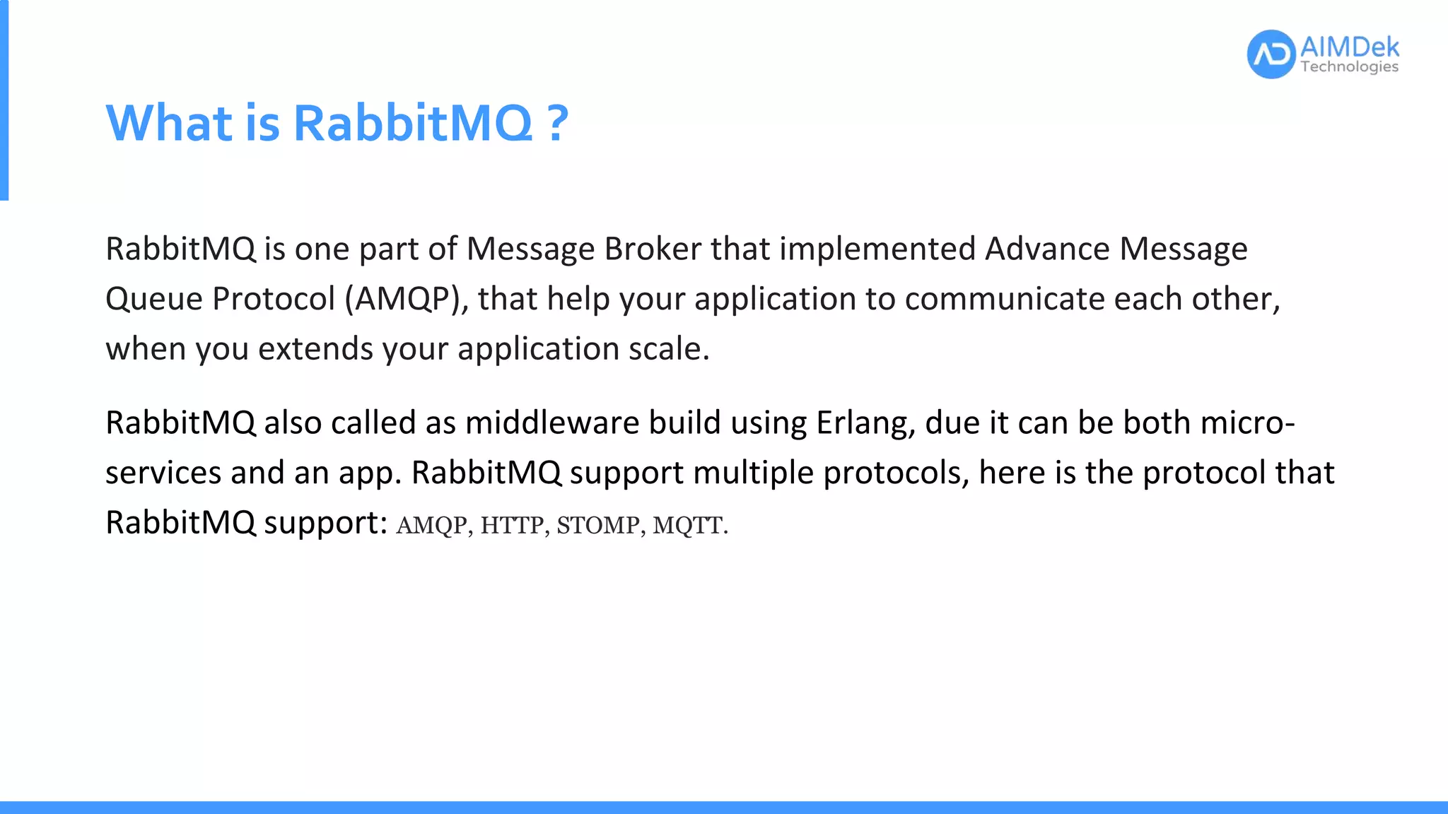What is RabbitMQ ? | PPTX | Cloud Computing | Internet