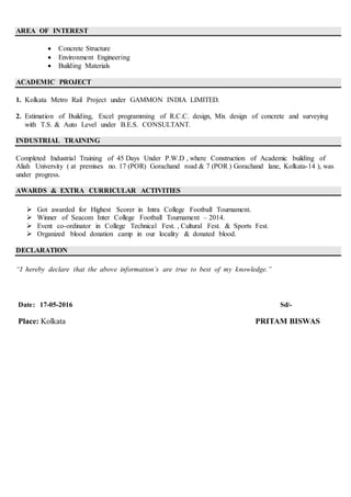 Pritam B.TECH CIVIL ENGINEER | DOCX