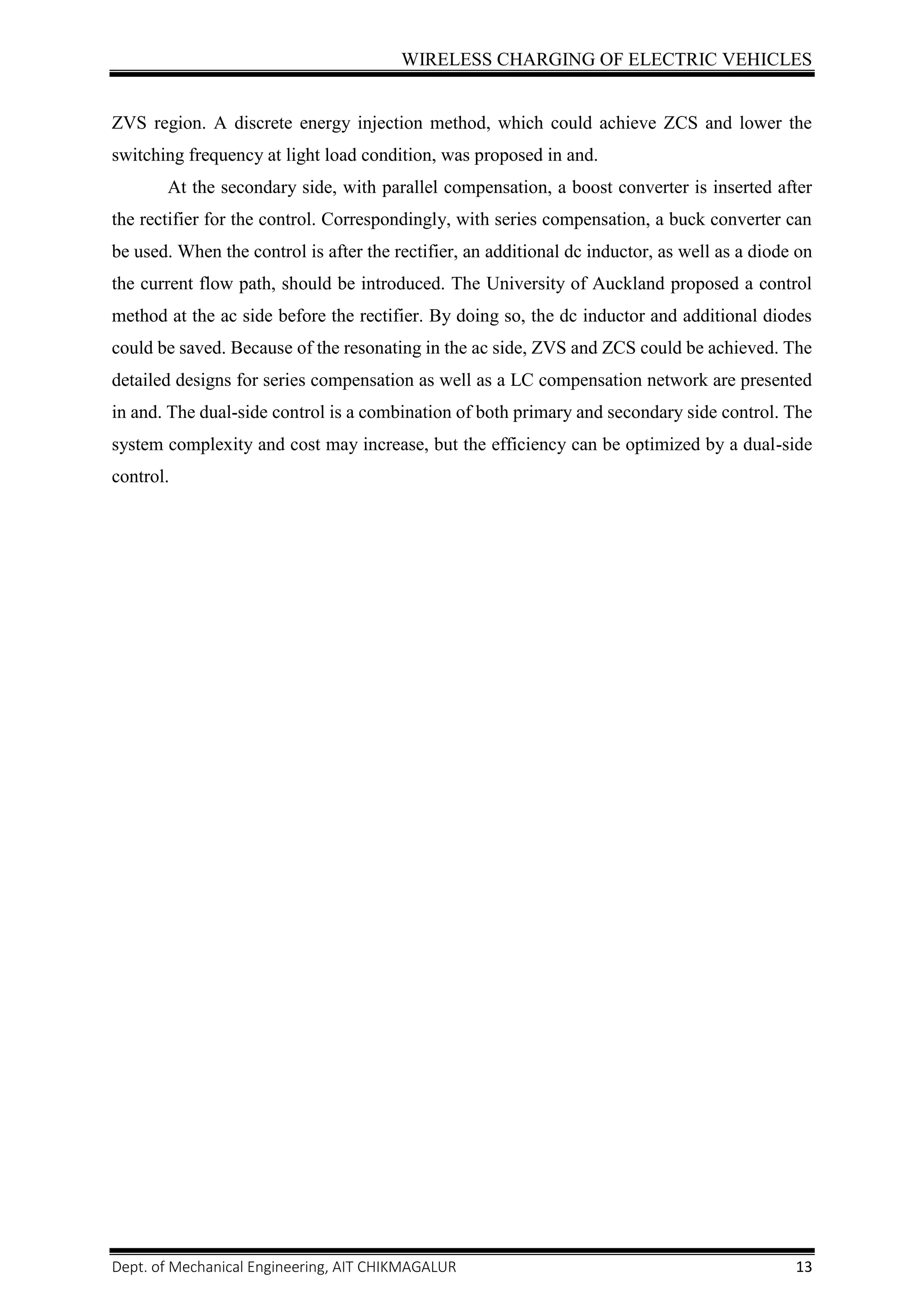 Wireless Charging of Electric Vehicles seminar report | PDF