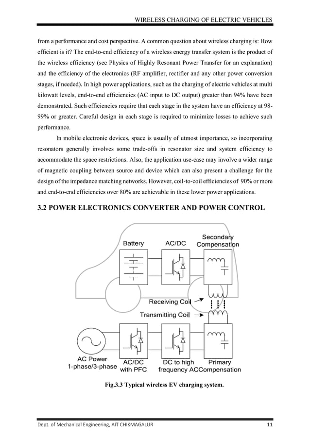 Wireless Charging of Electric Vehicles seminar report PDF
