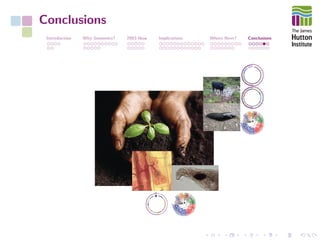 Conclusions
Introduction Why Genomics? 2003-Now Implications Where Next? Conclusions
 