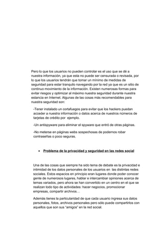 Privacidad En Internet