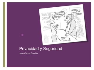 +
Privacidad y Seguridad
Juan Carlos Carrillo
 