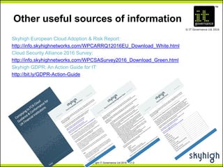 TM
© IT Governance Ltd 2016
Copyright IT Governance Ltd 2016 – v1.0
Other useful sources of information
Cloud Acceptable Use Policy
Below
is a template our customers may use for their
users to request access to cloud services.
If
you have any suggestio
ns on how
to im
prove the document,please send them
to (is
there a
CSteam
email alias?)
This policy is
the cloud computin
g acceptable use policy,provided as part of the terms of
employment and in
addition to the Internet Acceptable Use Policy.
Latest version of this
policy can be found onlin
e at:
https://intranet.company.com/cloud-policy.html
Approved cloud services are listed online at:
https://intranet.company.com/approved-cloud.html
The cloud management team
can be contacted on cloudteam@
com
pany.com
Cloud computin
g offers a number of advantages in
cluding low
costs,high performance and
efficient delivery of services. However,without adequate controls,it
also exposes individ
uals
to online threats such as data loss or theft, unauthorized access to corporate networks,loss of
name/password credentials and viruses and other m
alware.
The company allows employee to access safe,secure cloud services with approval from
the
cloud management team
in certain
circumstances.
This cloud computin
g policy is designed to safeguard the employee and the company’s
in
formatio
n. It
is
im
perative that employees NOTopen cloud services accounts or enter in
to
cloud service contracts for the storage,manip
ulatio
n or exchange of company-related
communicatio
ns or company-owned data without approval of the cloud management team.
This is
necessary to protect the integrity and confid
entiality of company data and the security
of the corporate network.
The following guid
elines are intended to establish a process whereby employees can use
cloud services without jeopardizing company data and computing resources.
Scope
This policy applies to all em
ployees in
all departments with no exceptions.
This policy pertains to all external cloud services,e.g. cloud-based email,document storage,
Software-as-a-Service (SaaS),Infrastructure-as-a-Service (IaaS),Platform-as-a-Service (PaaS),
etc. Personal accounts are excluded.
If
you are not sure whether a service is
cloud-based or not,please contact the cloud
management team.
Cloud Computing M
anagement Team
Organizations should be able to em
brace cloud services without risk,to com
ply with
regulatory policies and local data protection laws,identify com
prom
ised accounts and devices
and insider threats.
The decision-m
aking on acceptable cloud services is m
ulti-faceted and so it is recom
m
ended
that custom
ers create a Cloud Com
puting Managem
ent Team
with the following
responsibilities:
·
Decide on approved,acceptable and denied services for the organisation
·
Com
m
unicate that list for em
ployees to check before asking for approval for new
services
·
Define the cloud com
puting acceptable use policy for the com
pany
·
Review
cloud com
puting access, to check that em
ployees are using cloud com
puting in
line with the policies
·
Continuous m
onitoring of cloud com
puting for changes in circum
stances of cloud
providers
·
Continuous m
onitoring of cloud traffic to check for appropriate use, activity that m
ay
indicate loss of credentials,potential insider threats &
em
ployee flight risks,infected
m
achines,over-sharing of confidential data,unsupported device downloads,&
uploads to unusual or previously unknown destinations
·
Make sure that the com
pany is achieving optim
al pricing and that the com
pany is not
engaging with m
any overlapping services
·
Ensuring that other aspects of com
puting integrate with the cloud com
puting services,
such as single-sign-on services
·
The cloud com
puting service m
ust be fully integrated with other IT
functions such as
networking (delivering policies to egress devices),Active Directory,data leak
prevention, logging and active reporting.
·
Check and approve contracts with cloud providers
·
Educate em
ployees on appropriate and inappropriate cloud use
·
Regular reporting on cloud use to senior m
anagem
ent.
The Cloud Com
puting Managem
ent Team
should be m
ulti-disciplined and contain
representatives with these areas of knowledge.
·
IT
Security
·
Finance
·
Risk &
Com
pliance
·
Legal
·
A
representative of the em
ployees
·
A
representative from
senior m
anagem
ent
Decision-m
aking on cloud com
puting should be based on m
ultiple sets of criteria,including
Cloud Request Form
Below
is a tem
plate our custom
ers m
ay use for their users to request access to cloud services.
If
you have any suggestions on how
to im
prove the docum
ent,please send them
to (is there a
CSteam
em
ail alias?)
Em
ployees are allowed to access cloud services to im
prove their productivity.
Sadly,m
any cloud services can be dangerous to use as they m
ay be conduits for data loss due
to lack of security m
easures,poorly configured or even designed
specifically to steal
confidential data. They can also be a source of viruses and other m
alicious code,hosted in
countries with no privacy regulations,break our com
pany policies,regulations or data
protection laws and therefore em
ployees m
ust request access before using cloud services.
The cloud m
anagem
ent team
will respond within 48
hours to give initial approval,denial or
suggest other cloud services that m
ay be equivalent.
The com
pany’s
full cloud acceptable use policy is available online at:
https://intranet.com
pany.com
/cloud-policy.htm
l
Once filled out,please send the form
to:
m
ailto:cloudteam
@
com
pany.com
?subject=Cloud Request
Requester
Departm
ent
Em
ail Address
Phone num
ber
Manager’s
nam
e
Cloud Service Requested
url if known
Purpose for access
Num
ber of em
ployees requiring access
Cost,if any
End date (if tem
porary)
Business Partner Accessing Data (if any)
Skyhigh European Cloud Adoption & Risk Report:
http://info.skyhighnetworks.com/WPCARRQ12016EU_Download_White.html
Cloud Security Alliance 2016 Survey:
http://info.skyhighnetworks.com/WPCSASurvey2016_Download_Green.html
Skyhigh GDPR: An Action Guide for IT:
http://bit.ly/GDPR-Action-Guide
 