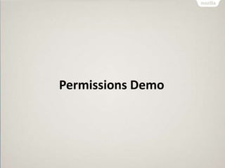 Permissions Demo
 