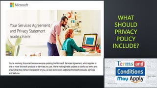 WHAT
SHOULD
PRIVACY
POLICY
INCLUDE?
23
 