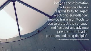 Privacy, Surveillance and librarianship