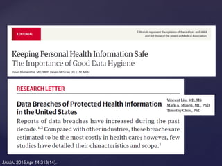 บทความใน JAMA เร็วๆ นี้
JAMA. 2015 Apr 14;313(14).
 