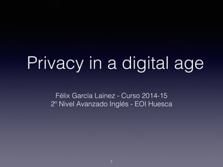 Privacy in a Digital age | PDF